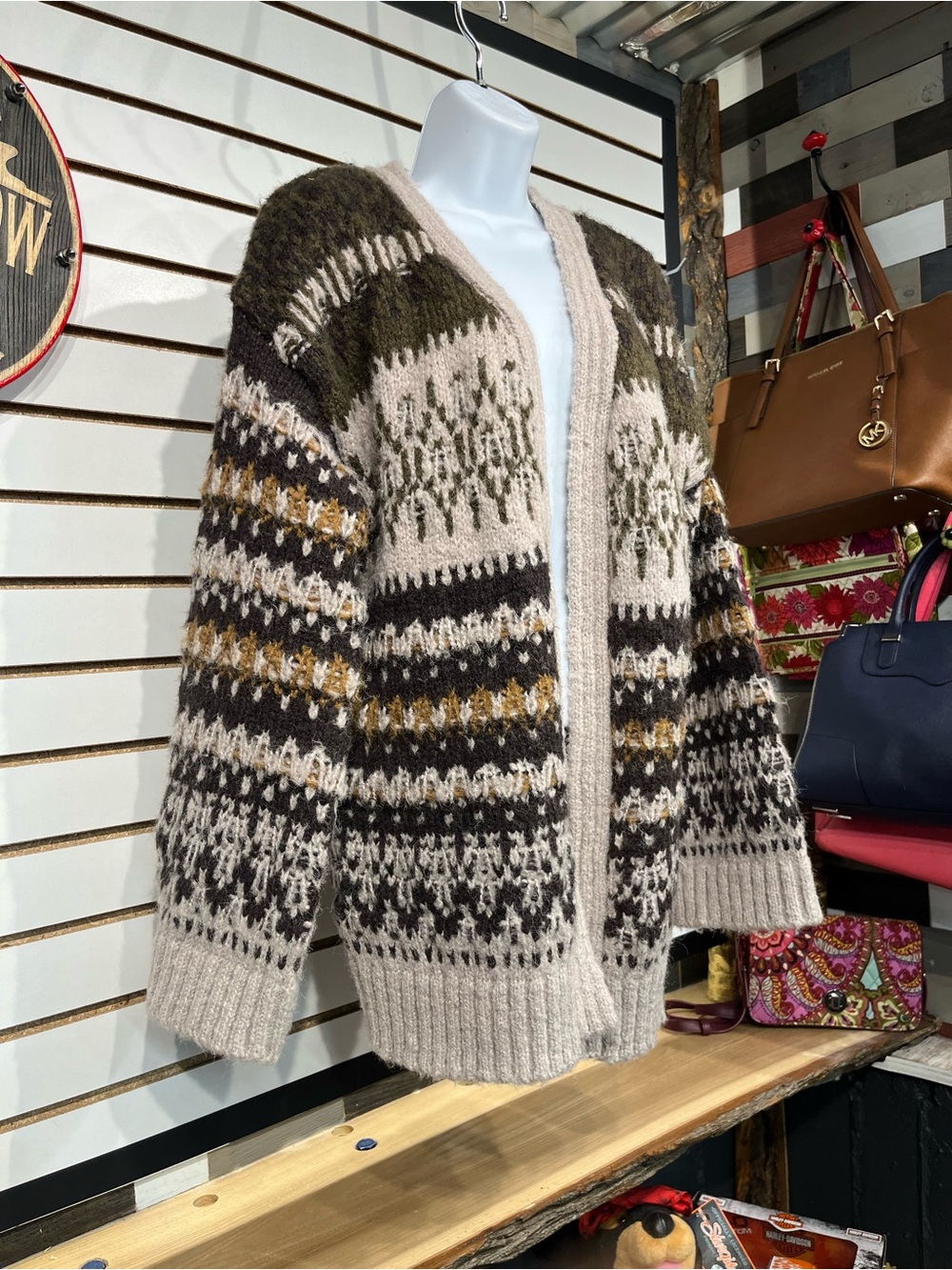 Mystree chunky knit cardigan oversized large - Picture 4 of 10
